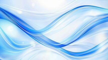 Naklejka premium Blue Waves Abstract Background: A Serene Digital Art Expression
