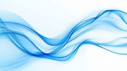 Blue Waves Abstract Background: A Serene Digital Art Expression