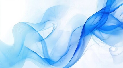 Obraz premium Blue Waves Abstract Background: A Serene Digital Art Expression