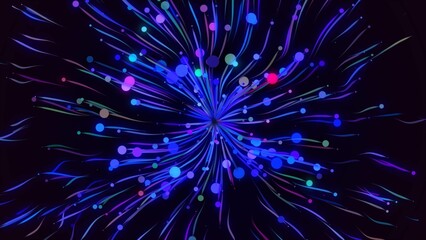 Obraz premium Imaginative background that is abstract. Rays of color that glow in motion. Gorgeous fireworks and a vibrant explosion.
