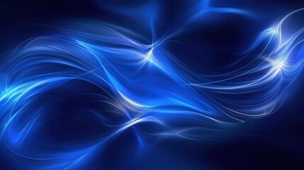 Blue Waves Abstract Background: A Serene Digital Art Expression