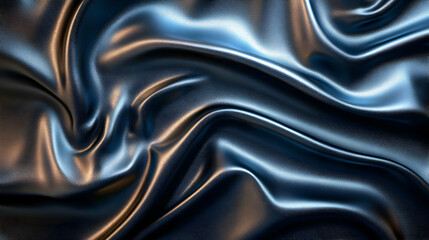 Fototapeta premium Abstract Blue and Black Wrinkled Leather Texture Illustration