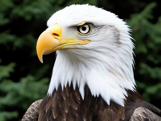 Obraz premium Bald Eagle Portrait with Intense Gaze