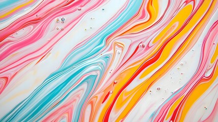 Abstract Fluid Art with Soft Blending Colors