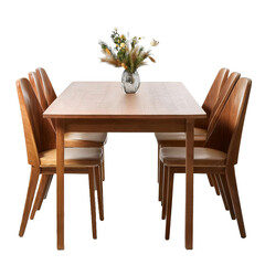 Dining table, isolated on white background