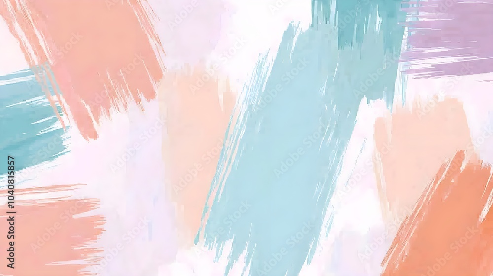 Poster calming abstract pattern with fluid brush strokes