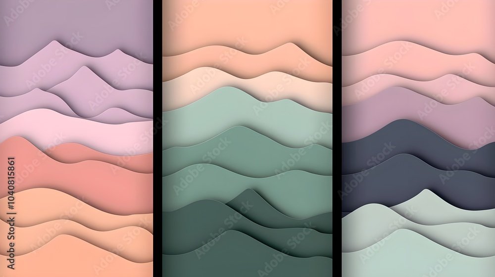 Aufkleber calming abstract patterns of fluid waves