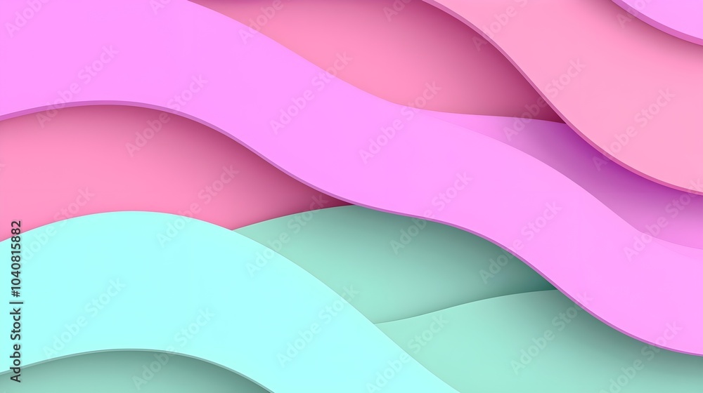 Poster calming abstract patterns with fluid waves