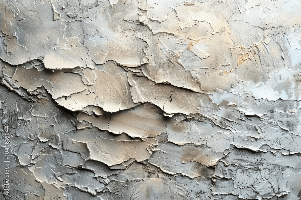Aufkleber Light Gray Concrete Wall Texture with Copy Space Beige Abstract Background Flat Lay Free Text Space