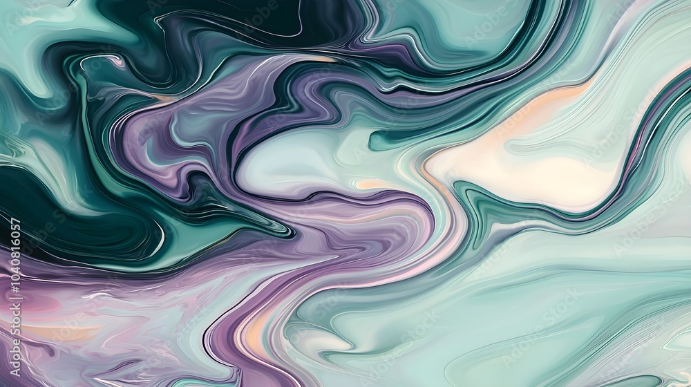 Poster calming fluid abstract pattern swirls for relaxation