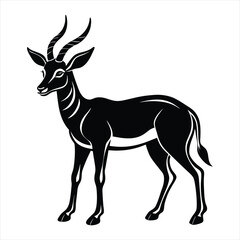 Obraz premium Gazelle silhouette vector