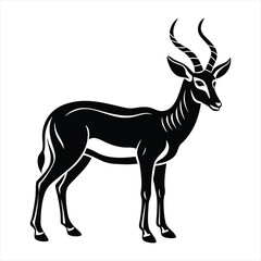 Fototapeta premium Gazelle silhouette vector