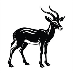 Gazelle silhouette vector