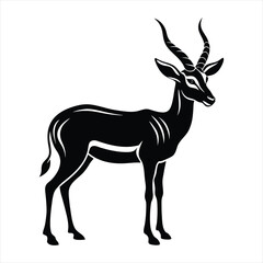 Obraz premium Gazelle silhouette vector