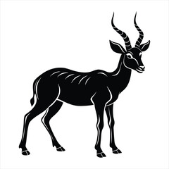 Gazelle silhouette vector