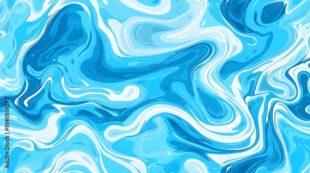 Poster calming swirling fluid patterns in soft tones