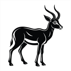 Gazelle silhouette vector