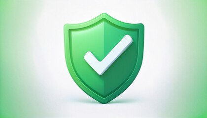 A green shield icon with a checkmark, symbolizing security, protection, and trustworthiness.