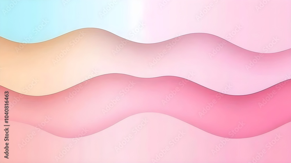 Poster fluid abstract patterns in gentle swirls