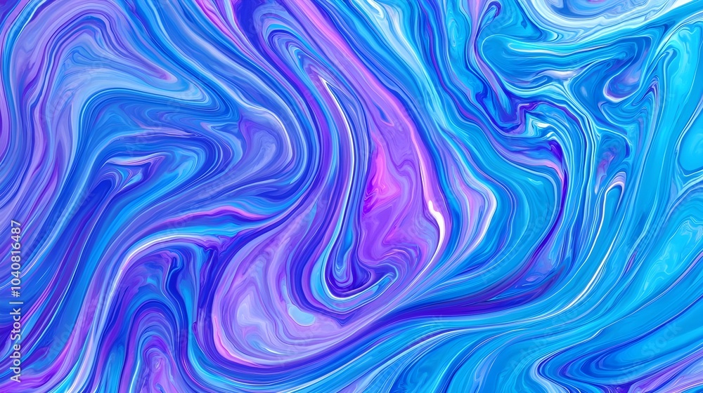 Poster fluid abstract patterns with gentle swirls