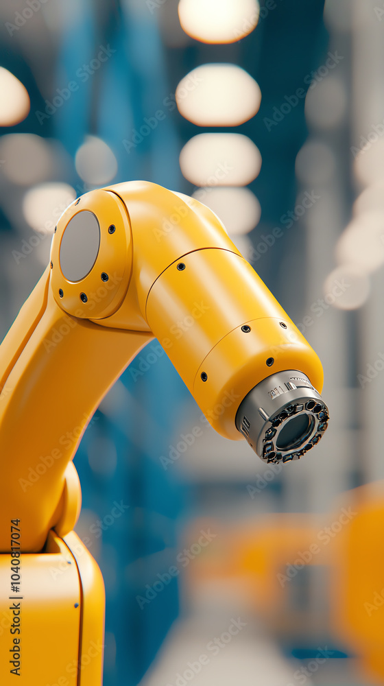 Poster advanced robotic arm technology in industrial automation and manufacturing processes