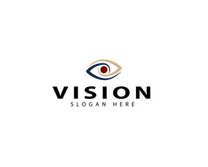 Obraz premium Modern Eye Logo for Medical or Surgical Eye Practice. Precision Eye Physicians and Surgeons.