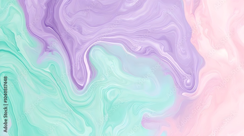 Poster soft abstract fluid design for calming spaces