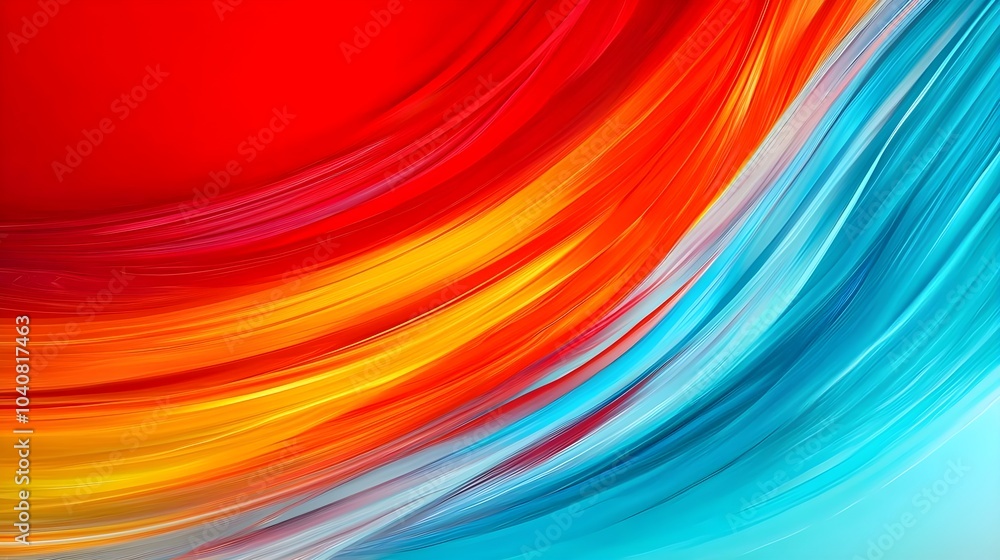 Poster soft abstract swirls in colorful fluid design