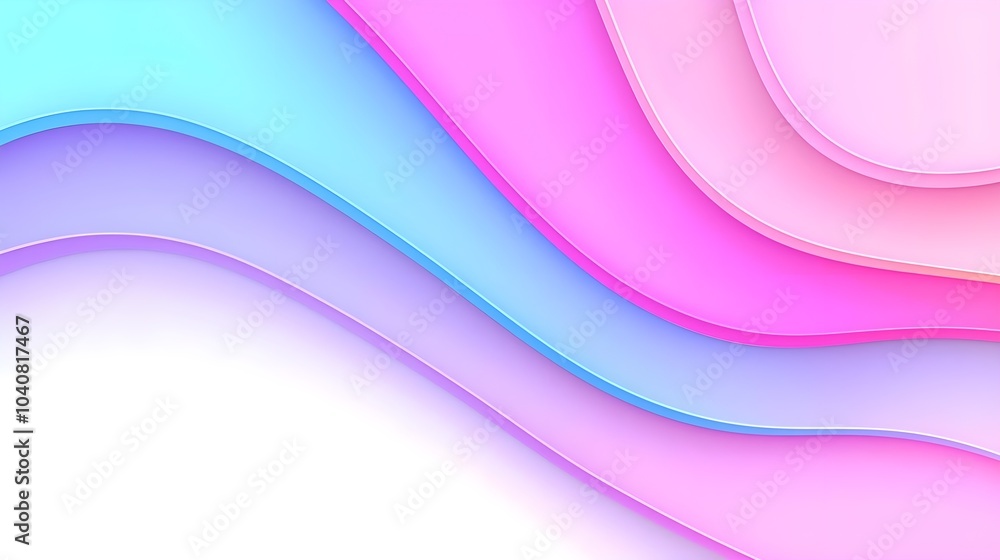 Poster soft abstract waves and flowing patterns
