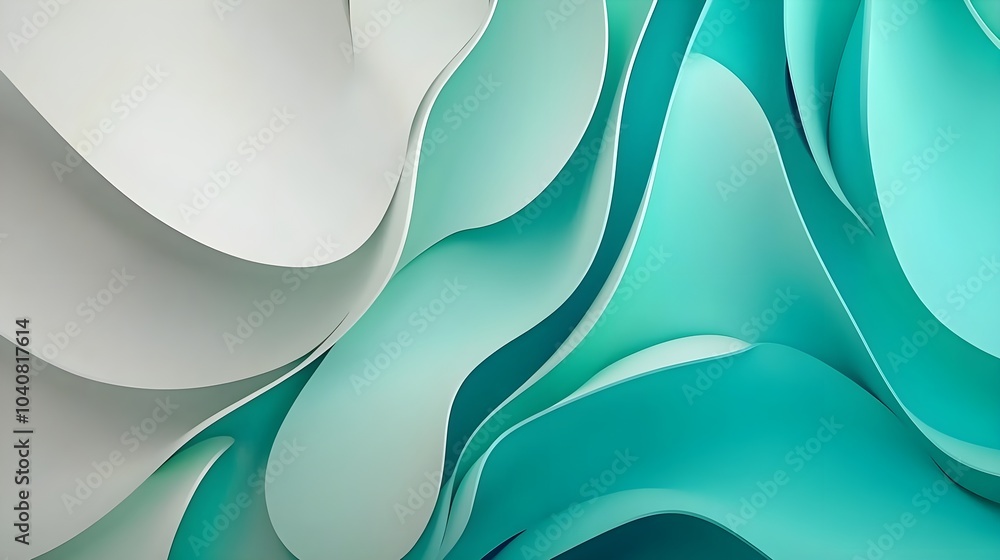 Poster Soft Fluid Patterns with Smooth Transitions