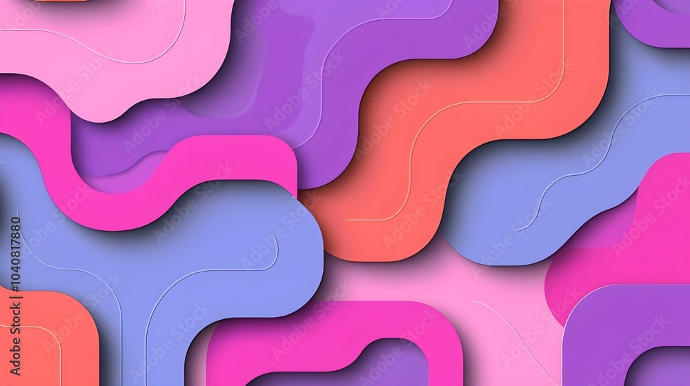 Poster tranquil abstract design with fluid patterns and colors