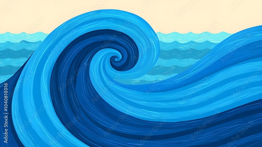 Poster vibrant swirling abstract patterns with fluid lines