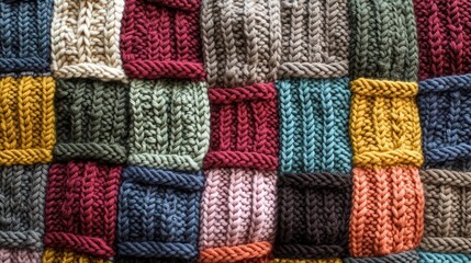 Colorful Crochet Patchwork Blanket Design