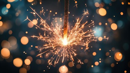 Fototapeta premium Sparkling Celebration: A Festive Fireworks Display