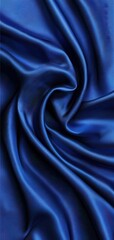 Fototapeta premium Elegant blue silk fabric texture on white isolate background.