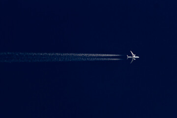 Airliner in the sky. photo of airplane.