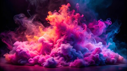 Fototapeta premium A swirling vortex of vibrant hues, a captivating symphony of color and form, captured in a moment of ethereal elegance.