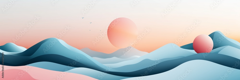 Poster abstract background vector presentation design with abstract simple shapes and lines, simple flat il
