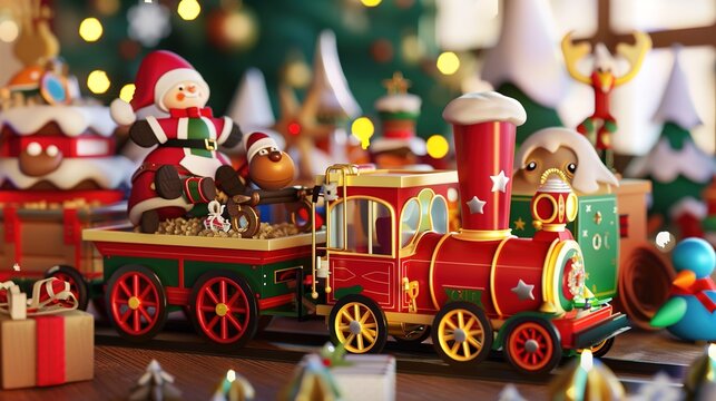 Christmas Model Toys - a playful and cheerful festive display. The colorful toys bring joy and whimsy to the holiday season.