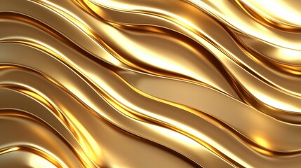 Bright Wavy Background in Radiant Gold Tones