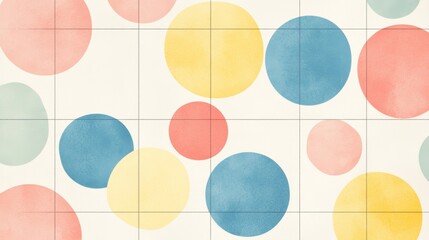 Colorful Circle Patterns on Light Background