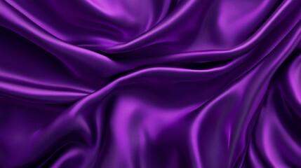 Obraz premium Luxurious purple silk fabric texture, vibrant and elegant background for design smooth