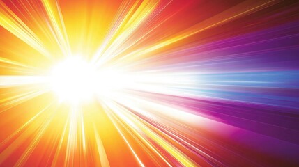 Obraz premium Vibrant Neon Rays Radiating in Abstract Design