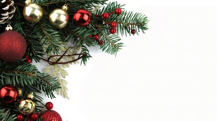 Christmas decoration on transparent background - a delicate and enchanting sight. This image features Christmas decorations on a transparent backdrop, creating an ethereal and festive atmosphere