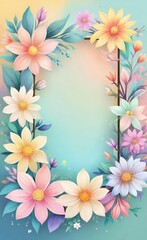 Obraz premium frame of flowers