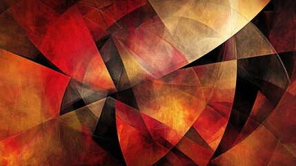 Striking Abstract Design with Intertwining Shapes