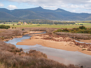 Mountain View Over River