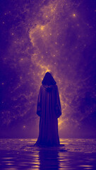 Mysterious Clock Person In The Middle Of The Universe 