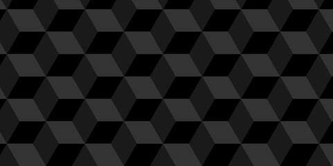 Vector dark black geometric minimal cube hexagon surface texture design. minimal black cubies block and mete glossy thin smooth structure isometric grid banner and wallpaper.