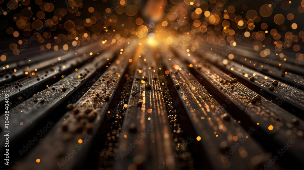 Poster close up view of sparks flying from metal surface, creating mesmerizing display of light and texture